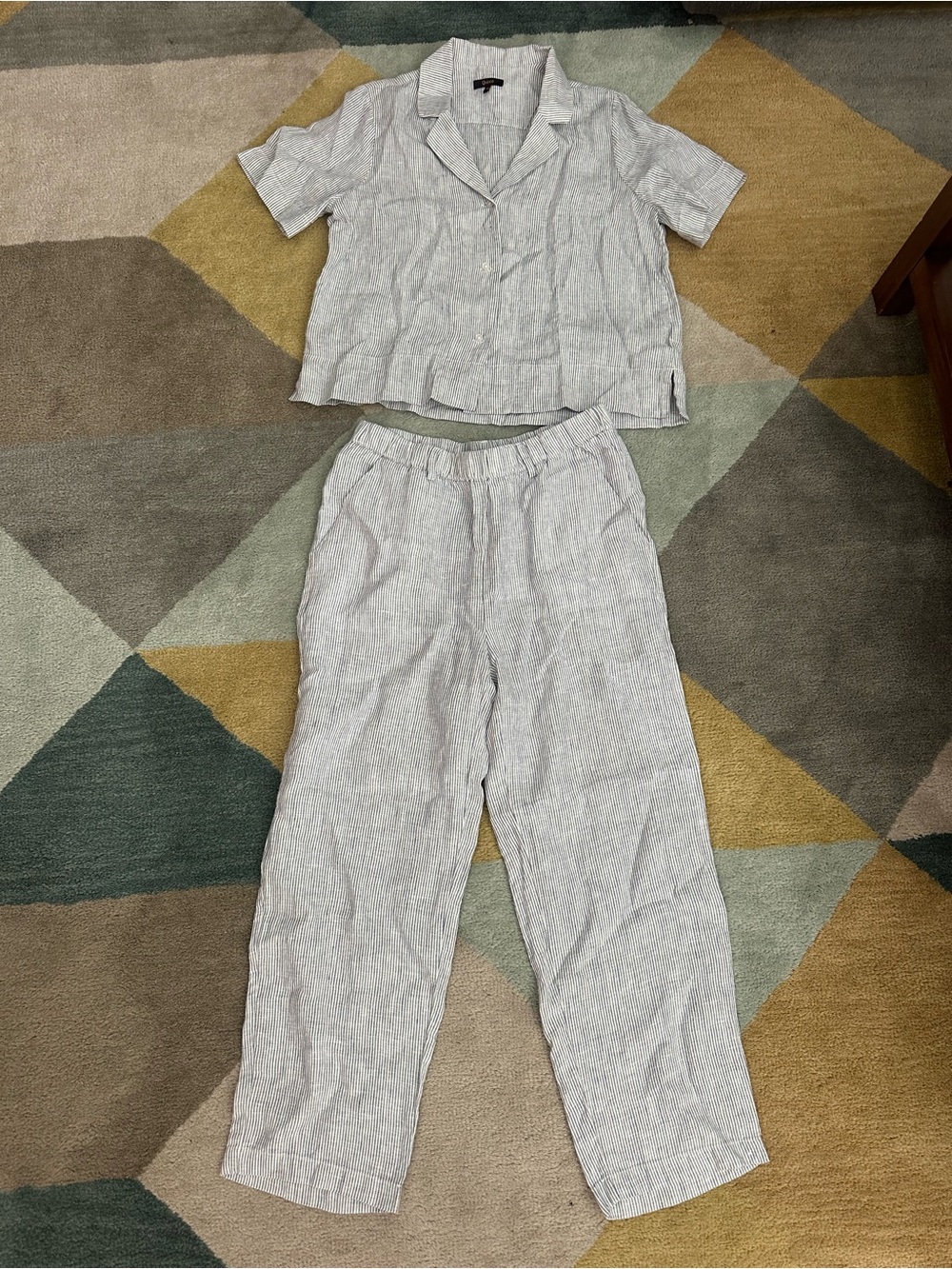 Quince Women’s Chambray Striped Linen Set